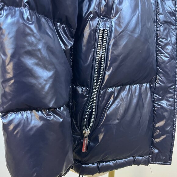 Michael Kors Womens Black Nylon Puffer Jacket Zip-Up With High Collar Size XXS - Picture 8 of 11